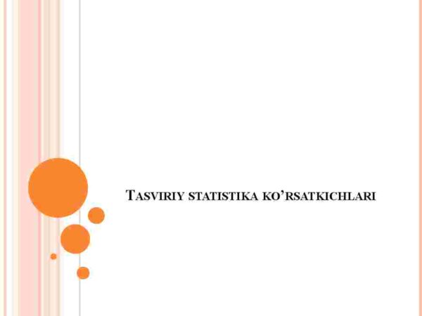 Tasviriy statistika ko'rsatkichlari