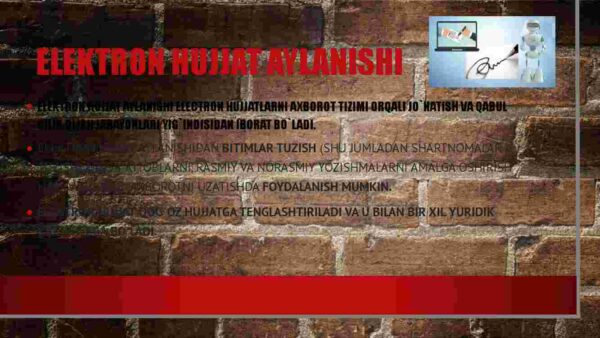 Tekstli elektron hujjatlar yaratish,formatlash va redaktorlash. Elektron hujjatlarda grafik va formula obyektlaridan foydalanish. Mazmunlar,kolontitullar, ko'chirmalar va giperbog'lanishlarni turlash. - Image 4