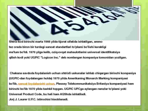 Tovarlarni shtrixli kodlashtirish tizimlari - Image 3