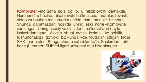 Zamonaviy kompyuterlar, ularning tuzilishi va imkoniyatlaridan foydalanish - Image 3