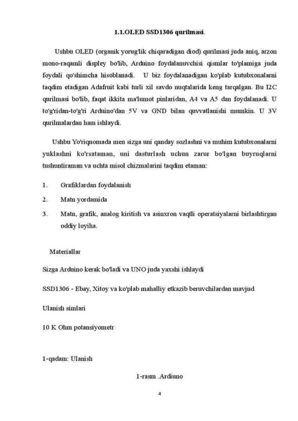 3x3x3 shaklda terilgan led lampalarda svetamuzika dasturini loyixalash va OLED SSD1306 ekranda muzikaga mos grafik tasvir  xosil qilish - Image 4