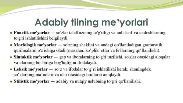 Adabiy til me'yorlari. Yangi alifbo va imlo me'yorilari - Image 4