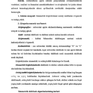 Laboratoriya ishi: Arifmetik algoritmlarni dasturlash