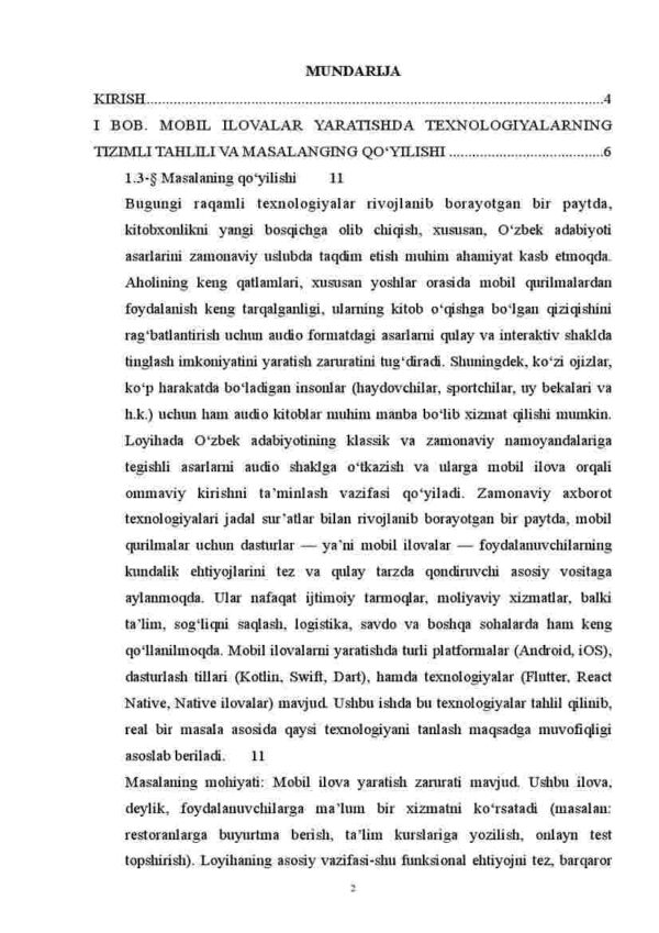 O'zbek adabiyoti asarlarini audio formatda tinglash imkoniyatini yaratuvchi mobil ilova ishlab chiqish - Image 2
