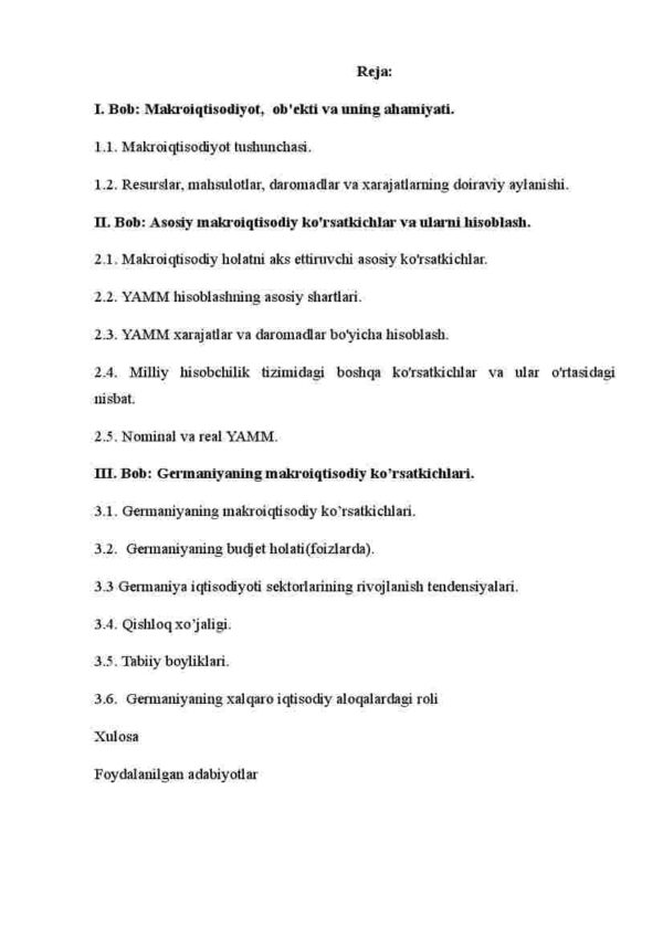 Asosiy makroiqtisodiy ko'rsatkichlar va ularning tahlili: Germaniya misoldi - Image 2