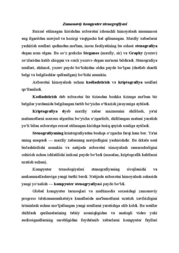 Axborotlarni stenografik ximoyalash usullari - Image 2