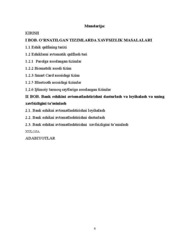 Bankda eshiklarni avtomatlashtirishni dasturlash va loyihalash - Image 2