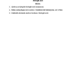 Biologik azot