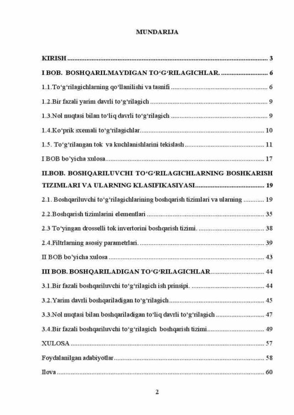 Bir fazali boshqariluvchi to'g'rilagichlarning boshqarish sxemasini o'rganish va tahlil qilish - Image 2