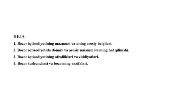 Bozor iqtisodiyotining mazmuni va amal qilishi - Image 2