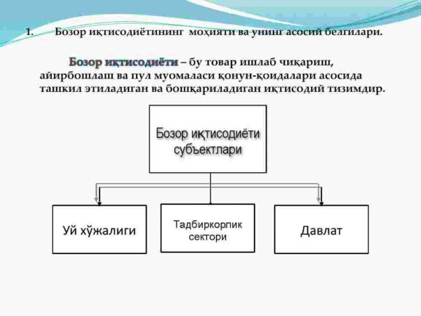 Bozor iqtisodiyotining mazmuni va amal qilishi - Image 3