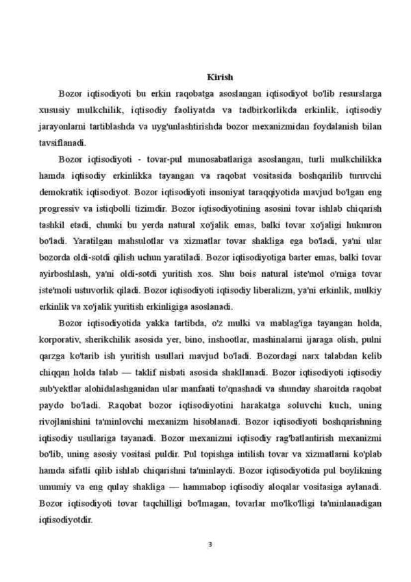 Bozor iqtisodiyotining shakllanishi va bozor  iqtisodiyotiga o'tish yo'llari - Image 3