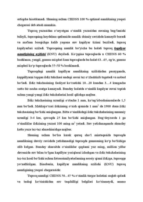 Dala ekinlarining optimal namlik bilan ta'minlanishi ekinzorda o‘simlikning fotosintez faoliyati - Image 3
