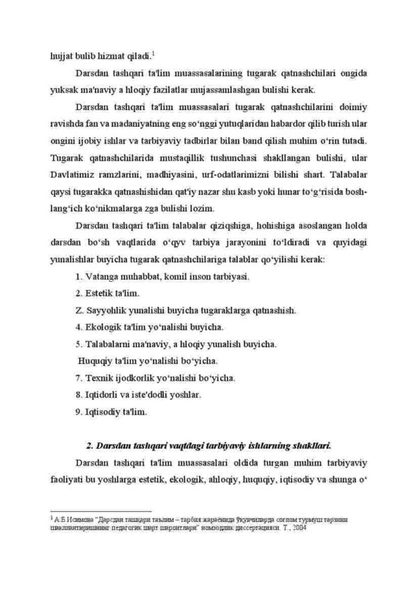 Darsdan tashqari vaqtdagi tarbiyaviy ishlarni tashkil etish shakllari - Image 3