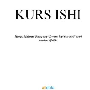 Mahmud Qoshg'ariy "Devonu lug'at at-turk" asari manbaa sifatida