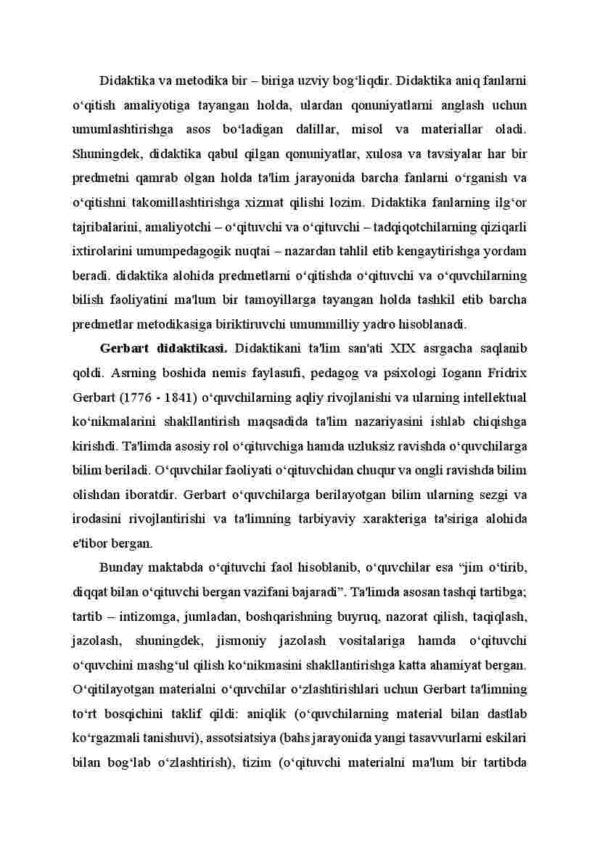 Didaktika mavzusini o'rganishni mustahkamlash uchun didaktik ma'lumotlar - Image 2