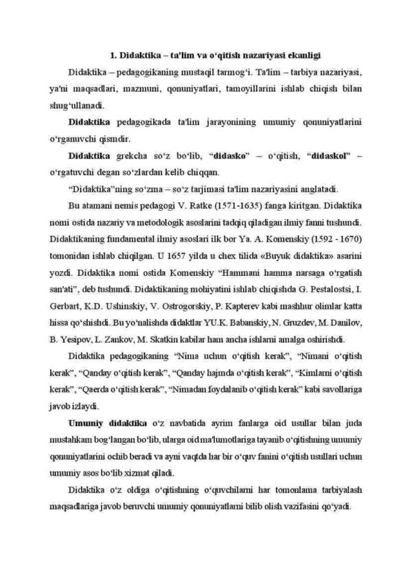 Didaktika - pedagogik ta'lim nazariyasi sifatida - Image 2