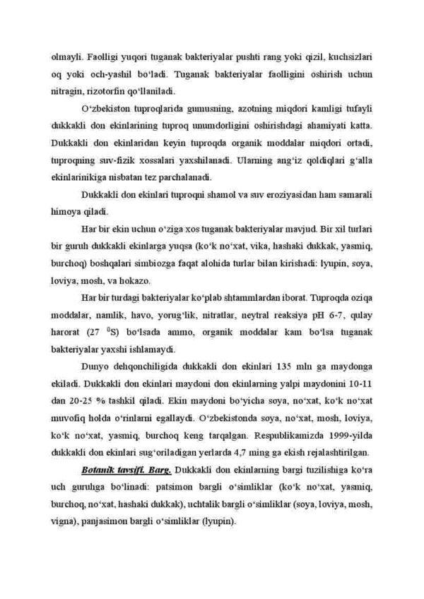 Dukkakli don ekinlarining umumiy tavsifi. Soya, no'xat, moshning biologik xususiyatlari. - Image 4