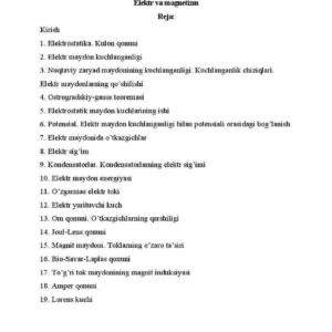 Elektr va magnetizm