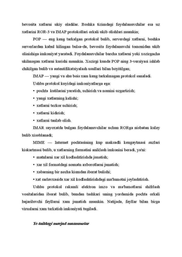 Elektron pochtada axborotlarga nisbatan mavjud xavf-xatarlar va ulardan ximoyalanish asoslari - Image 3