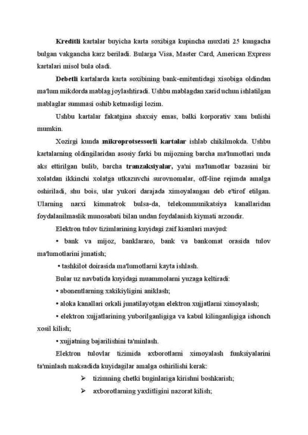 Elektron to'lovlar tizimida axborotlarni ximoyalash - Image 4