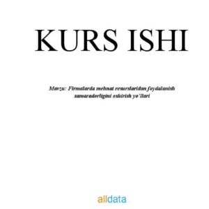 Firmalarda mehnat resurslaridan foydalanish samaradorligini oshirish yo'llari