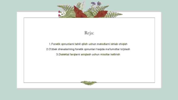 O'zbek shevalarining fonetik qonunlari - Image 2