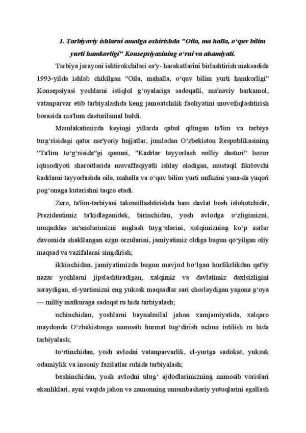 Guruh rahbarining oila va jamoatchilik hamkorligida olib boradigan pedagogik faoliyati - Image 2