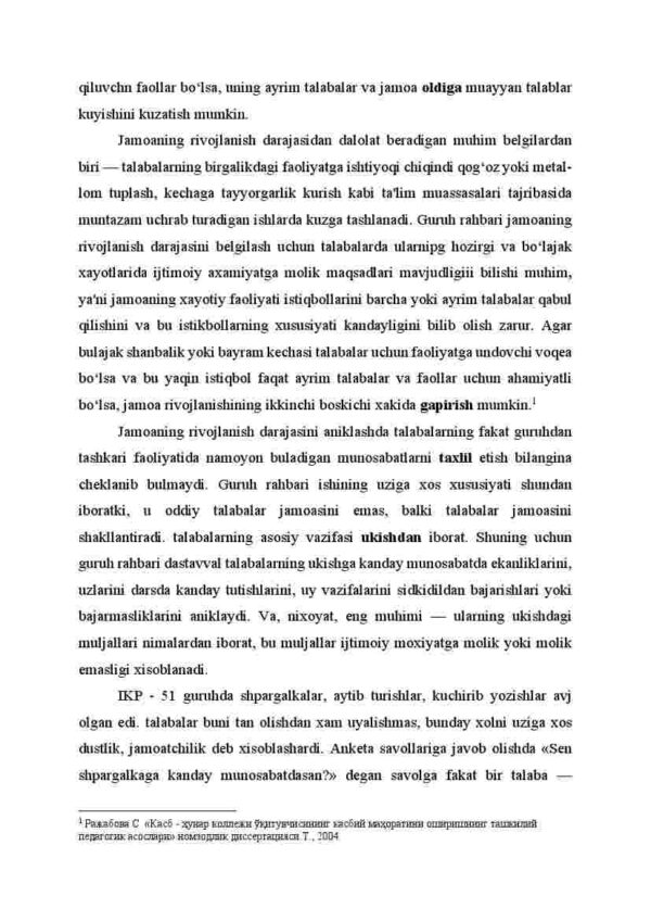Guruh rahbarining shaxs va jamoani o'rganishi va tarbiyaviy ishlarni tashkilliashtirishi yo'llari va usullari - Image 4