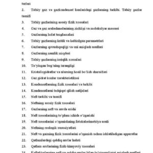 Gаz, kоndеnsаt, nеft vа qаtlаm suvlаrining fizik - kimyoviy хоssаlаri