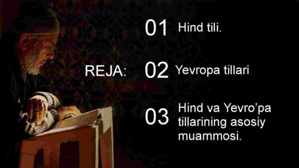 Hind Yevropa tillari tarixining asosiy muammalari - Image 2