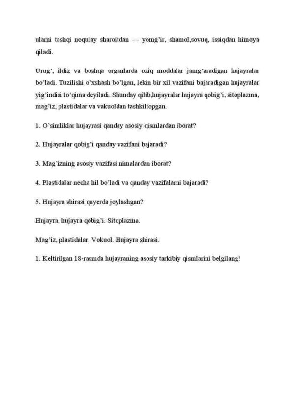 Hujayra va uning tarkibiy qismlari - Image 4