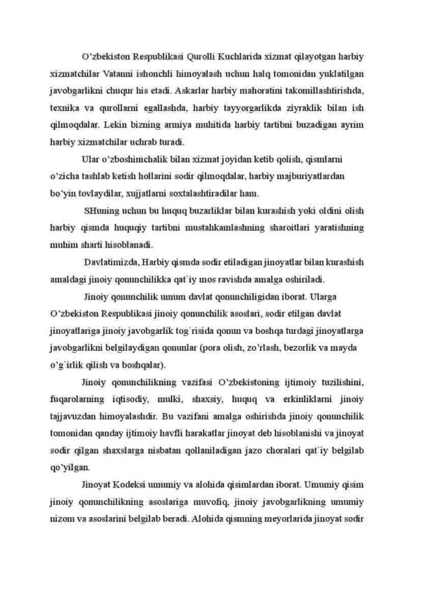 Huquqbuzarliklarga qarshi kurash. Harbiy hizmatchilar va harbiy o'quv yig'inlarga chaqirilganlarning javobgarligi - Image 2