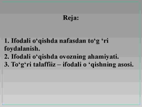 Ifodali o'qishda nafas, ovoz va talaffuzning o'rni - Image 2