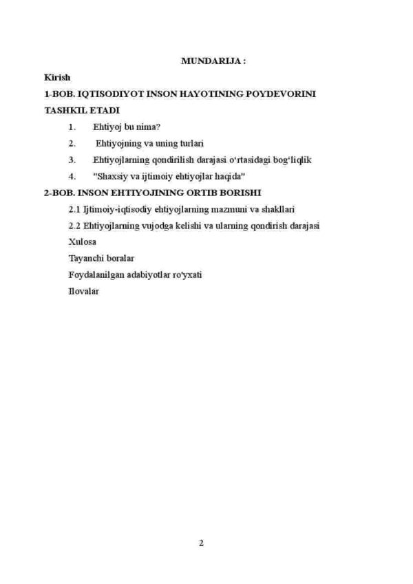 Ijtimoiy-iqtisodiy ehtiyojlarning mazmuni va ularning turkumlanishi - Image 2
