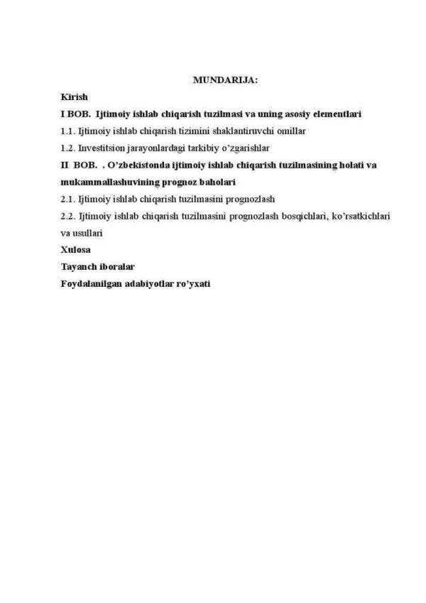 Ijtimoiy takor ishlab chiqarish, uning milliy iqtisodiy taraqqiyotdagi - Image 2