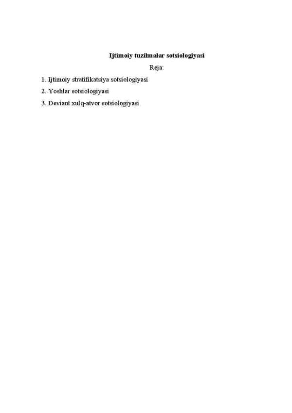 Ijtimoiy tuzilmalar sotsiologiyasi