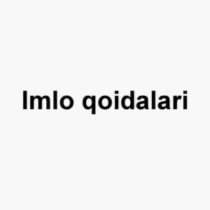 Imlo qoidalari