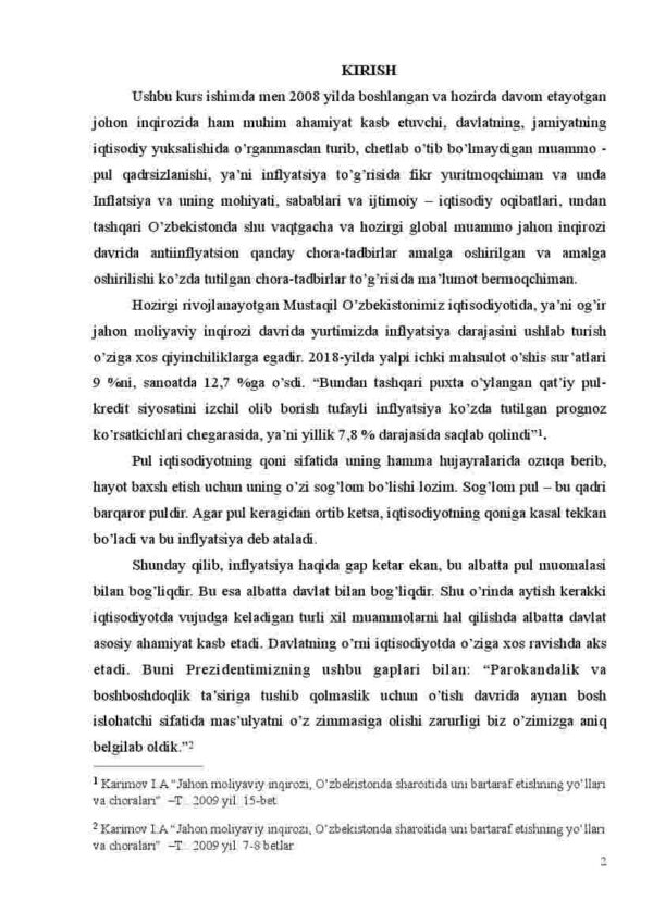 Inflyatsiya mohiyati, uni bartaraf etish imkoniyatlari - Image 3