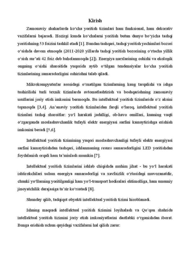 Intellektual yoritish tizimini loyihalash va Qo'qon shahrida intellektual yoritish tizimini joriy etish - Image 3