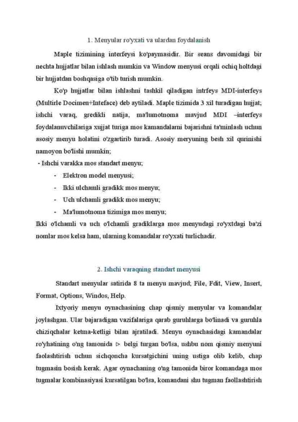 Interfeysning boshqarish menyulari - Image 2