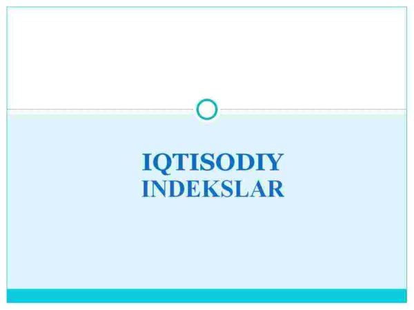 Iqtisodiy indekslar