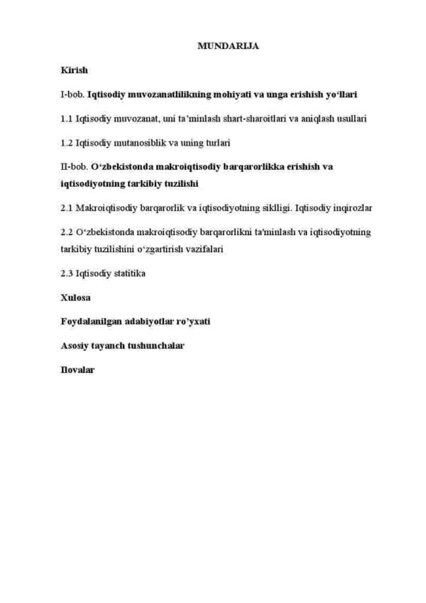 Iqtisodiy muvozanatlikning mohiyati va unga erishish yo'llari - Image 2