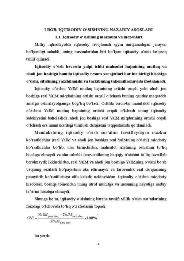 Iqtisodiy o'sishning hozirgi zamon shakli va uning yangicha sifati - Image 4