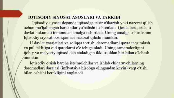 Iqtisodiy siyosat asoslari va tarkibi - Image 4
