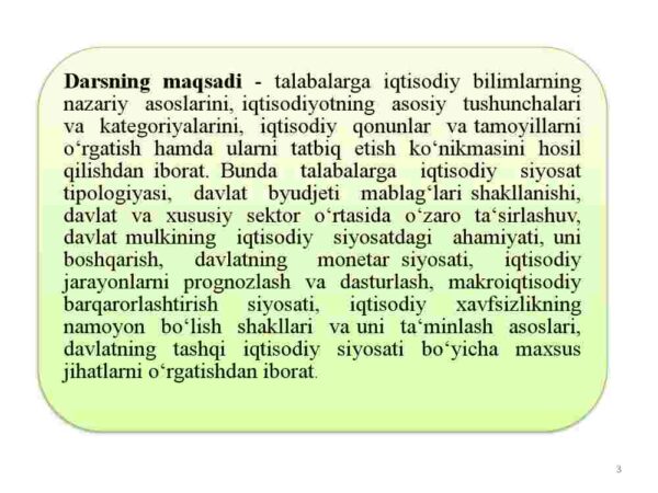 Iqtisodiy siyosatga kirish fanining nazariy asoslari - Image 3