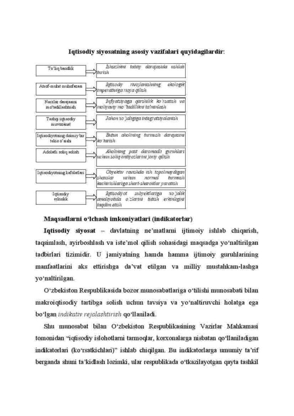 Iqtisodiy siyosatning maqsadlari - Image 3