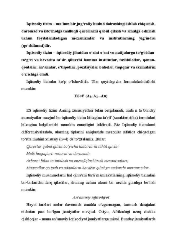 Iqtisodiy tuzumning zarurligi - Image 2