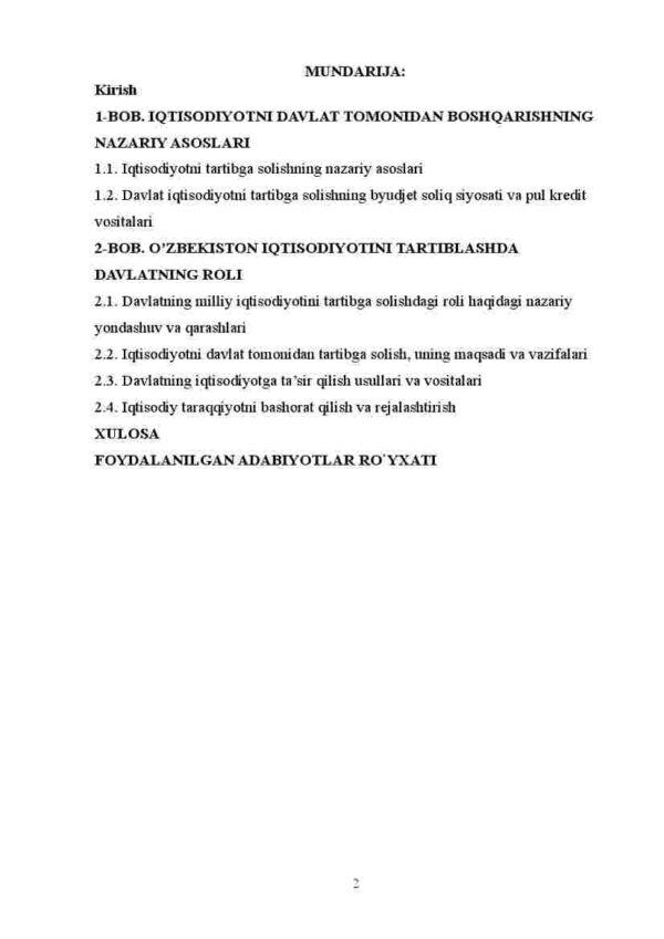 Iqtisodiyotni tartibga solishda davlatning roli - Image 2