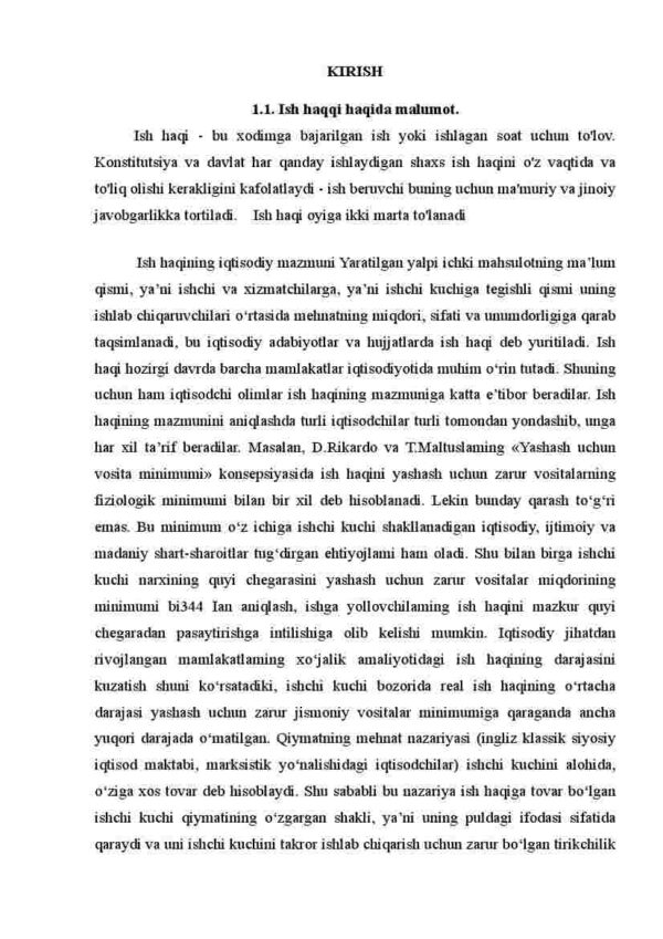 Ish haqqi: mohiyati, turlari va prinsiplari - Image 3